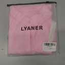 LYANER Women's Flare Long Sleeve Stand Collar Button Down Blouse Shirt Top (Pink, M)