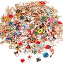 SANNIX 350Pcs Bracelet Charms Jewelry Making Charms Assorted Gold Plated Enamel Pendants for DIY Necklace Bracelet Earring Craft Supplies (Multicolored)