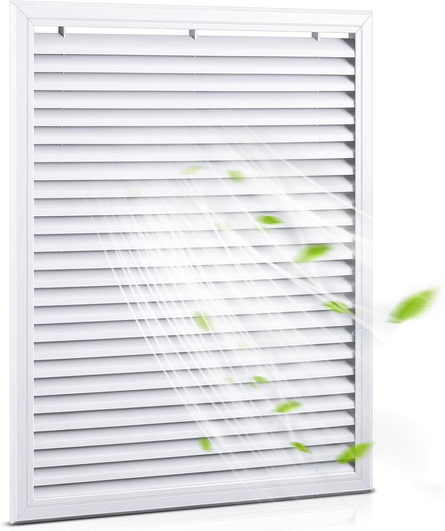 Blulu 24'' x 30'' Duct Opening Decorative Gable Vent, Heavy Duty Cold Air Return Attic Vent Cover for Walls Shed Crawl Space Houses Garage Various Home Decoration, Outer Dimensions 25.75'' x 31.75'', 24" X 30" Duct Size