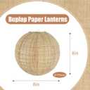 Boho Party Decorations Burlap Hanging Paper Lanterns for Boho Baby Shower Bridal Shower Rustic Vintage Wedding Birthday Farmhouse Classroom Decor Pack of 10