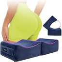 AOSSA BBL Pillow Brazilian Butt Lift Pillow After Surgery Seat Cushion Butt Pillow for Sitting Driving Post Recovery Booty Pillows Chair Butt Lift Buttocks Foam Cushion (Blue)