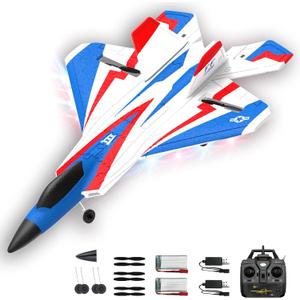 F22 Raptor RC Plane 4 Channel with 6-Axis Gyro Stabilizer for Beginner, 19" X 14"