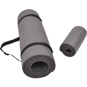 Fitvids All Purpose 1/2-Inch Extra Thick High Density Anti-Tear Exercise Yoga Mat and Knee Pad with Carrying Strap, Multiple Colors