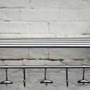 Vintage Style Luggage Train Wall Mounted Rack with Shelf & Hooks