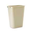 Rubbermaid Commercial Products Deskside Wastebasket/Trash Can, 10.25-Gallon/41-Quart, Beige, Plastic, Garbage Can for Home/Office, Fits Under Desk/Sink/Cabinet