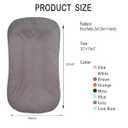 Baby Lounger - Snuggle Cozy Me Infant Lounger for Newborn 0-12 Months, Flannel CoverPortable Breathable & Soft Baby Nest Lounger for Home and Travel - Grey