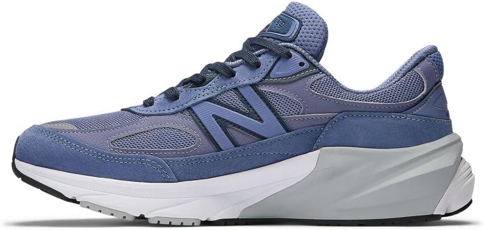 New Balance Unisex-Adult Made in USA 990 V6Sneaker (12 Wide Women/10.5 Men, Purple/Navy)