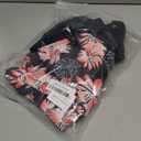 Herseas Women's Bikini Sets High Neck Tropical Leaf Print High Waisted Two Pieces Swimsuits Bathing Suits (Medium, Black)