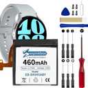 for Samsung Galaxy Watch 6 Battery Upgraded [460mAh] EB-BR945ABY Battery for Watch 6 SM-R940 SM-R945 SM-R945U 44mm Replacement with Repair Tool Kit+Screws