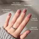 Glamnetic Press On Nails - Super Short Round Fake Nails, Muted Mauve Purple Nails, Mauve Cutie | 12 Sizes - 30 Nail Kit with Glue | Gift for Mom