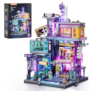 Lumibricks Cyberpunk Game Stack Lighting-Building-Bricks Set - Cyberpunk Neon City Future Gaming Room Street View Collection LED Light Model Set 2580 Pcs for Adults and Sci-fi Lovers