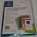 Business Source Green Transparent Poly File Holders