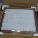 11x14 Floating Picture Frame - Brown Solid Wood Frame for Pressed Flower - Real Glass of Front - Use as 8x10 or 5x7 Picture Frame - for Wall Mount Display (Brown, 1 Pack)