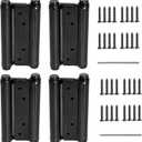 6inch Double Action Spring Hinges, Self Closing Door Hinges for Cafe Saloon Pub Swinging Doors, 201 Stainless Steel, Including Pins and Screws, 4Pack