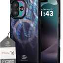 Cocomii - Rectangle Case Compatible with iPhone 16 - Compatible with MagSafe, Real Mother of Pearl, Opalescent Seashell, Glossy, Magnetic Phone Case for iPhone 16 6.1 inch, Black