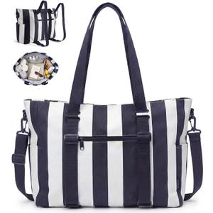 BAGSMART Large Beach Bag for Women, Oversize Tote Bag for Travel/Swim Pool/Summer | 3-Ways to Carry