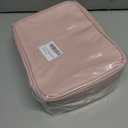 RIGHT AWAY Travel Toiletry Bag for Women,Large Makeup Bag& Cases,Waterproof Cosmetic Organizer Bag with Compartments,Portable Make Up Bag for Travel Size Toiletries,Skincare,Brushes Set,Pink