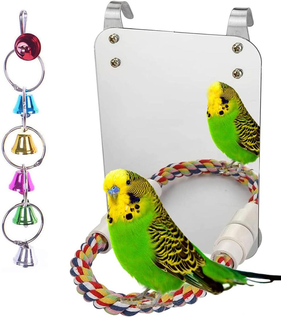 Bird Rope Perch Bird Toys Swing, Comfy Perch for Greys Amazons Parakeet Cockatiel Conure Lovebirds Finch Canaries