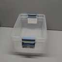 Sterilite+14948012+15+Quart+White%2fClear+Plastic+Storage+Box+With+Blue+Aquarium+Latches