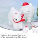 9Pcs Christmas Miniature Polar Bear Adornment Creative Bear Micro Landscape Ornament Desktop Decoration (Random Style) Home Decor