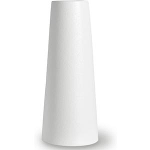 Simple Modern White Ceramic Vase - 10 Inch, Perfect for Pampas Grass, Rustic Table Centerpieces, Home Office Decor