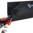 VELCRO Brand Cord Hider Wire Covers For Wall, Desk, 3-Ft Cut to Length, Mountable Cable Sleeve with Removable Adhesive. Organize Messy Cables Behind TV or Electronics, Black VEL-30799-USA