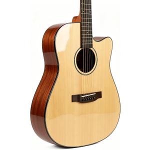 41" Cutaway Acoustic Guitar Kit for Beginner Laminated Spruce Top