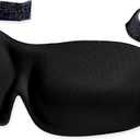 Bucky 40 Blinks No Pressure Eye Mask for Travel & Sleep (1 Count (Pack of 1), Black)