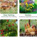 Deer Fence Netting 7.5x65Ft, Heavy Duty 1/2" Mesh Deer & Animal Barrier for Garden, Fruit Trees, Plants Protection - UV Resistant, Reusable with Zip Ties