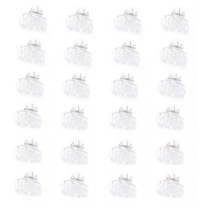 Cobahom 24 Pack Small Hair Claw Clips 1.2 Inch Plastic Hair Clips for Thin Hair No-Slip Mini Hair Clips Hair Styling Accessories for Women and Girls (White)