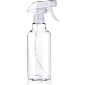 Spray Bottles 16.9oz Plastic Spray Bottle for Hair Mist/Stream Heavy Duty Empty Spray Bottles for Cleaning Solutions, Plants (16.9oz-Clear)