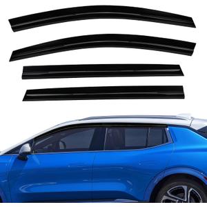 Window Visors for 2025 2026 Chevy Equinox EV, Tape-On Rain Guards Wind Deflectors, Weather Protection, Noise Reduction Chevy Equinox EV Accessories (4 Pcs)