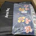 Rugcomf 8x10 Area Rugs for Living Room Washable Rug Floral Non-Slip Large Rug for Living Room, Bedroom, Farmhouse, Dining Room, Kids Playroom(Blue)