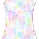 Idgreatim 2-10 Years Gymnastics Leotards for Girls Sparkly Biketards Unitards Athletic Tumbling Outfit (Star Pink)