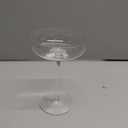 Cocktail Coupe Glasses, Long Stem, Hand Blown, 8 oz, Set of 4, Clear, 8.46 inches tall and 4.13 inches wide at the rim