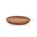 Samhita Acacia Wood Round Wood Plates Set of 4, Easy Cleaning & Lightweight for Dishes Snack, Dessert.(7" x 7" x 1")