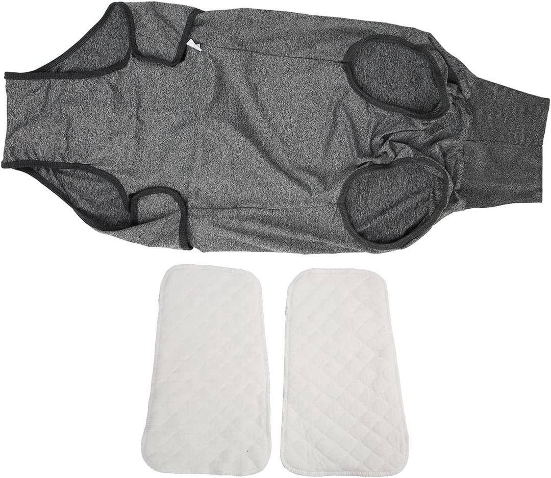 Sanitary Dog Pantie Full Body Dog Diaper - Reusable Physiological Clothing for Male & Female Dogs - Menstruation & Neuter Recovery Diapers - Washable (M)