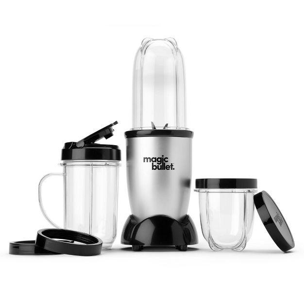 Magic Bullet Blender, Small, Silver, 11 Piece Set, Missing details, Dirty