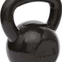 Amazon Basics Cast Iron Kettlebell for Strength Training, Wide Handle, 40 Pounds, Black
