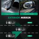 SCITOO Passenger Right Door Mirror fit 2006-2011 For Honda Civic Coupe Power Side Mirror Adjusted Non-Folding Non-Extended