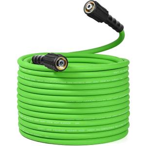 YAMATIC Durable Pressure Washer Hose, 3400 PSI 1/4'' Power Washer Hose Replacement for Gas&Electric Washer, Wear Resistant Extension Leak-Free M22 Fittings, Green (50FT)