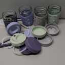 Elk and Friends Kids + Toddler Glass Cups | The Original 8oz Glass Mason Jar with Sleeves + Lids | Silicone Straws + Stopper | Smoothie Cup | Food Storage | Spill Resistant | Dishwasher Safe | 4 Pack (Gray/Sage/MistyBlue/Navy)