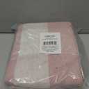 DII Buffalo Check Collection Rustic Farmhouse Throw Blanket with Tassles, 50x60, Pink/White
