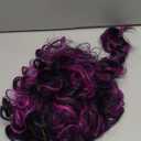 Cosplay Wig for Women Halloween Wig Black Mix Purple Curly Synthetic Braided Wig