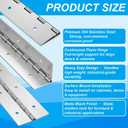 Wesiti 4 Pack 30 Inch Heavy Duty Piano Hinge 30" x 2" Stainless Steel 304 Silver Continuous Hinge for Large Cabinet, Industrial Storage Equipment Door, Commercial, DIY Wood Boxes, Woodworking