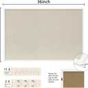 DAHAPYBOO Cork Board with Linen White,Bulletin Board 36"x24" Hanging Corkboards for Office Home School Message Board or Vision Board Decoration.
