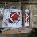 2 Sheets Rugby Break Through Wall Sticker Decals American Football Sports Art Wall Stickers Murals Art for Men Kids Boys Football Lovers Players Room Bedroom Living Decoration