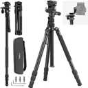 SmallRig CT195 73" Video Tripod, Camera Tripod Max Load 15kg/33lbs