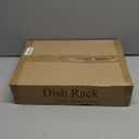 SAYZH Dish Drying Rack - Stainless Steel Dish Rack for Kitchen Counter, Large-Capacity Dish Drainer with Cutlery Holder, Kitchen Organizer for Dishes, Spoons and Forks, Black