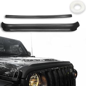 Hood Protector with Tailgate Protector Compatible with 2007-2018 Jeep Wrangler JK Hood Deflector Waterproof Bug Deflector Stone Guard
